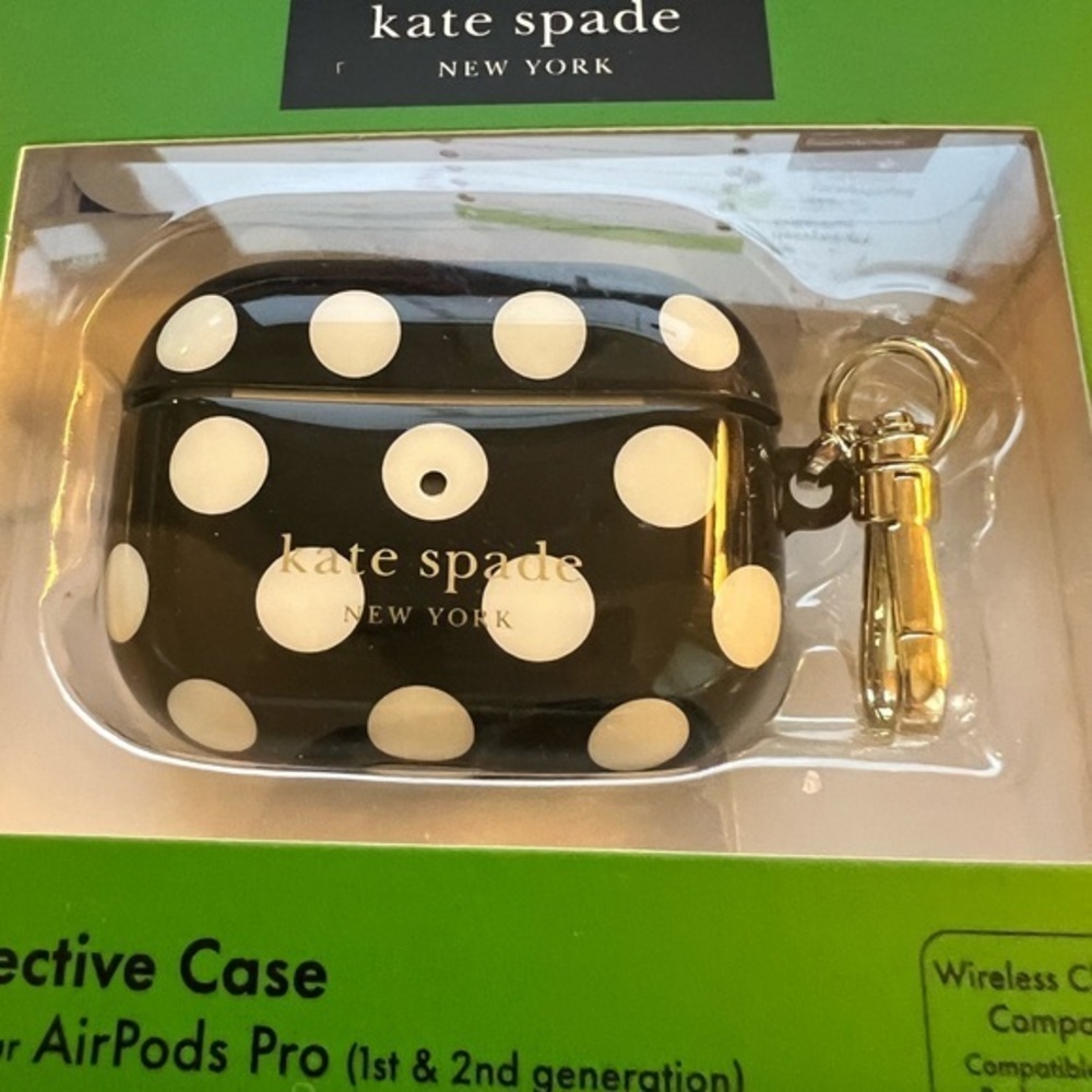 Kate Spade Black and White Polka Dot Air Pods Case